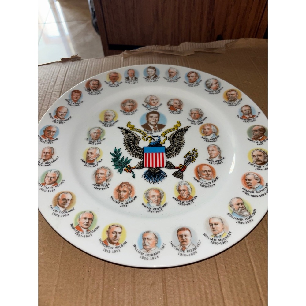 Vintage US Presidents Commemorative Plate 1981 Ronald Reagan